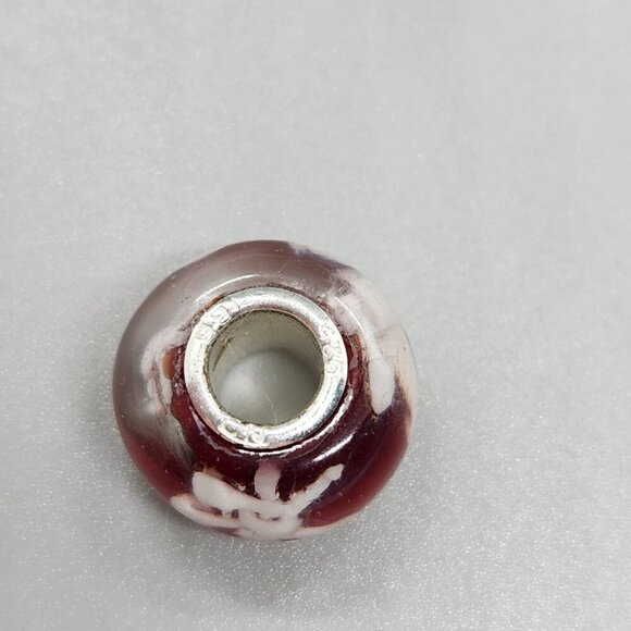 Lot of 8 - Glass Bead Charms for Bracelets marked 925 - Picture 4 of 16